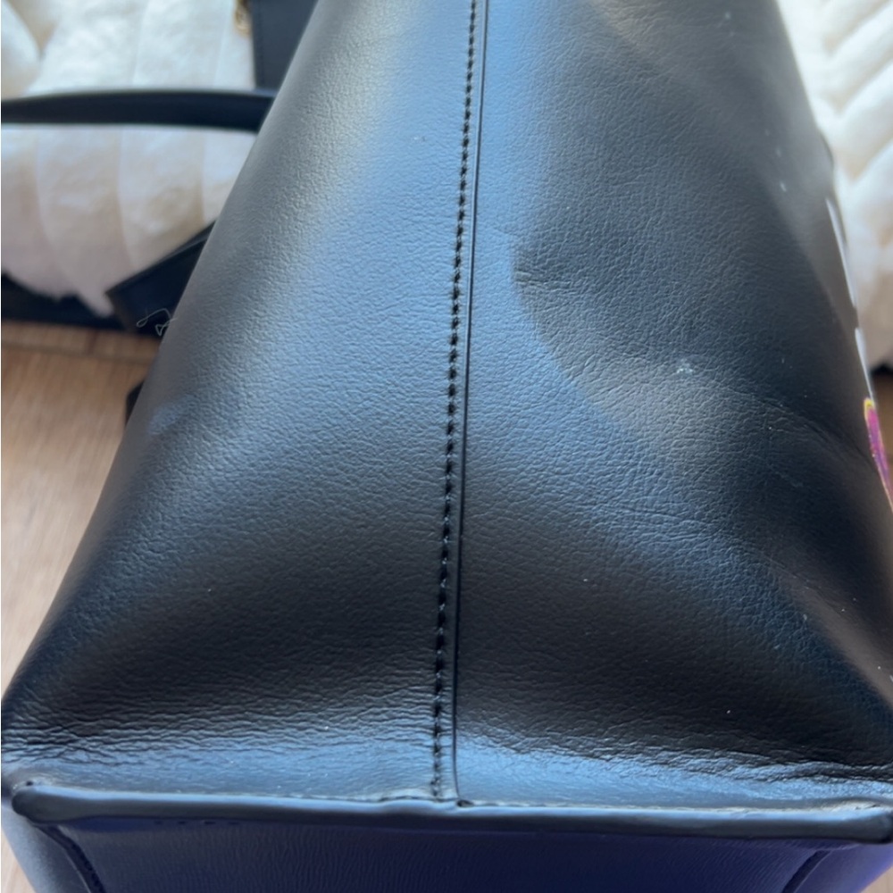 Versace Jeans Couture Black Tote with Colorful Heart Accents Revisable - Picture 7 of 9